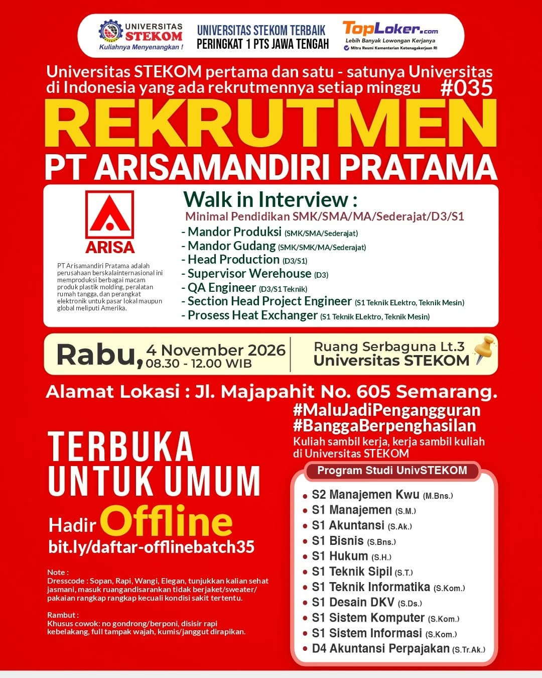 Rekrutmen PT Arisa Mandiri Pratama, foto 1