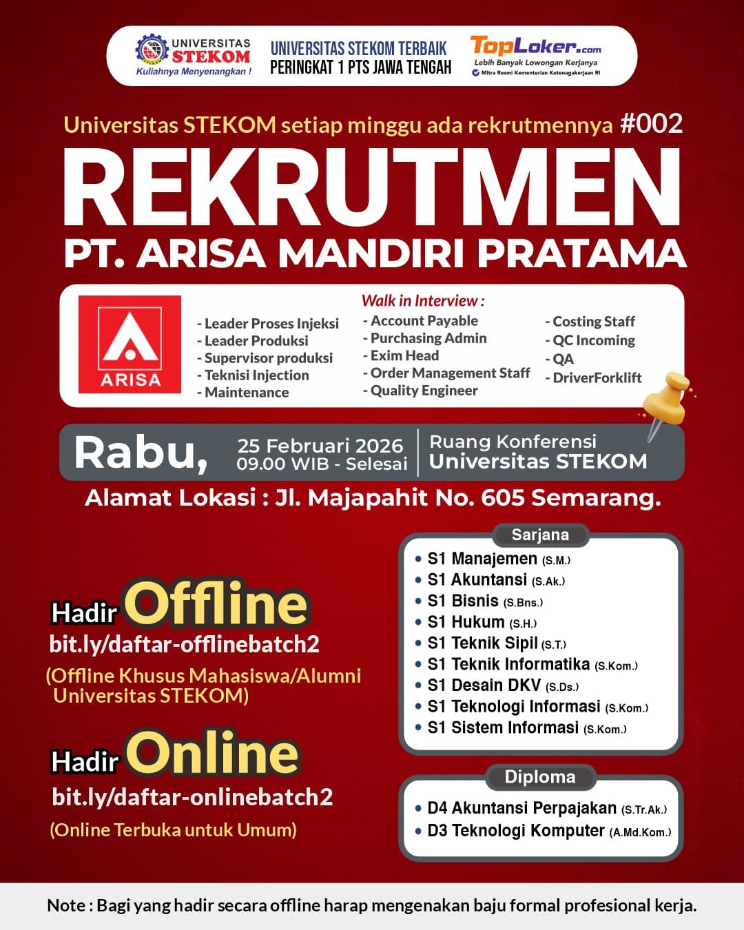 KESEMPATAN EMAS BUAT KAMU YANG SIAP NAIK LEVEL KARIER! PT. ARISA MANDIRI PRATAMA, foto 1