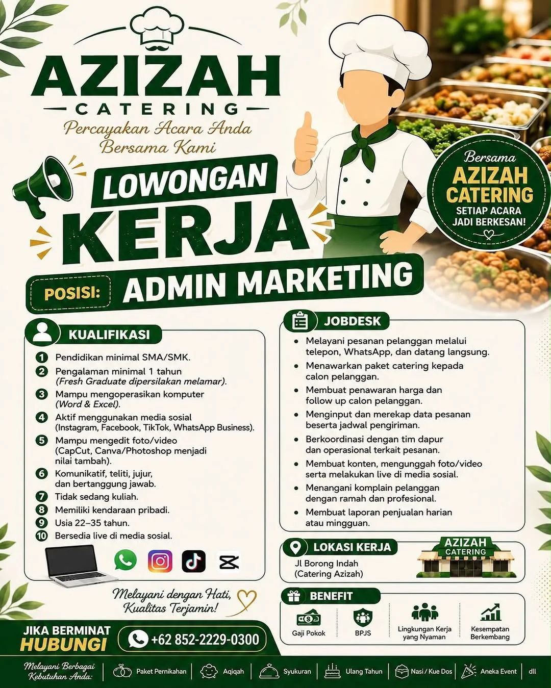 Logo Azizah Catering
