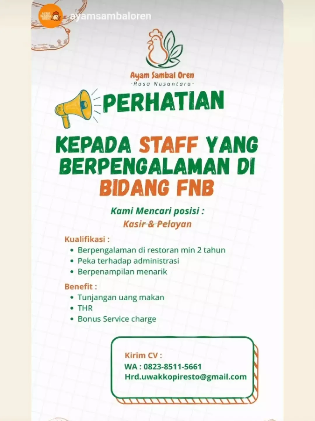Logo Ayam Sambal Oren