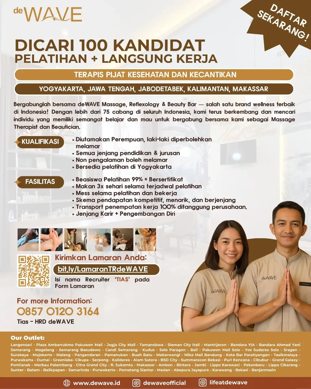 Logo deWAVE Massage, Reflexology & Beauty Bar