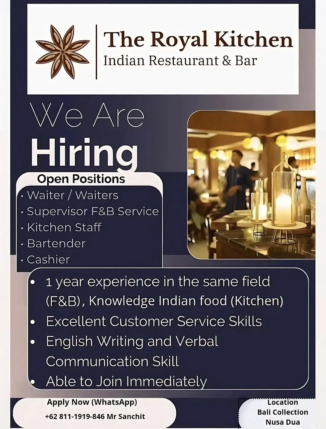 Logo The Royal Kitchen Indian Restaurant & Bar