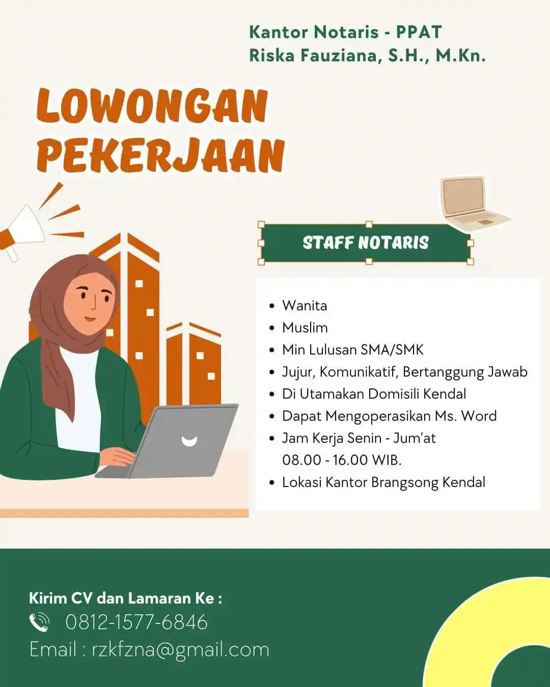 Logo Kantor Notaris - PPAT Riska Fauziana, S.H., M.Kn.