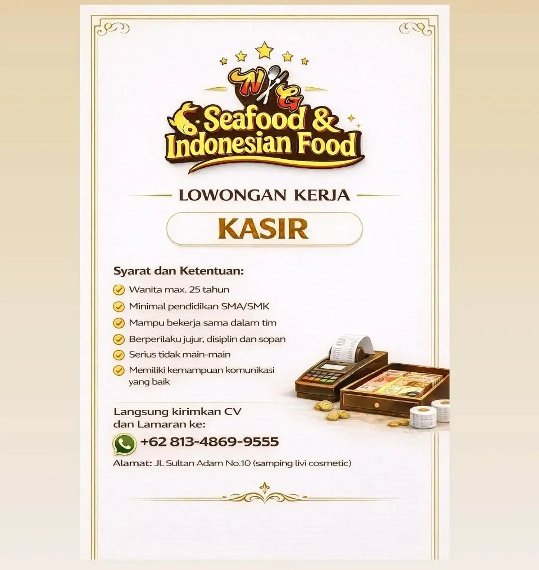 Logo N&G Seafood & Indonesian Food