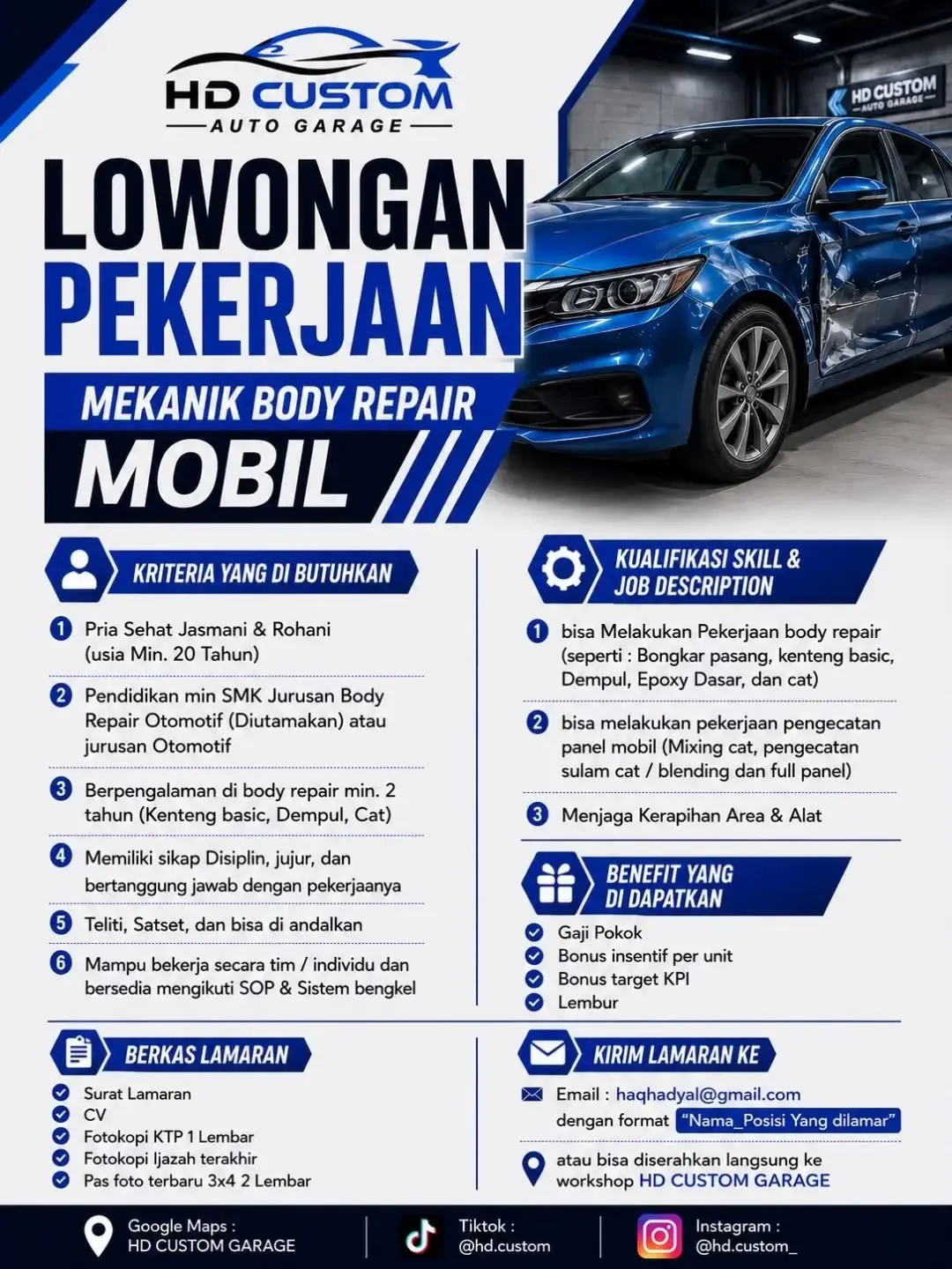 Logo HD CUSTOM AUTO GARAGE