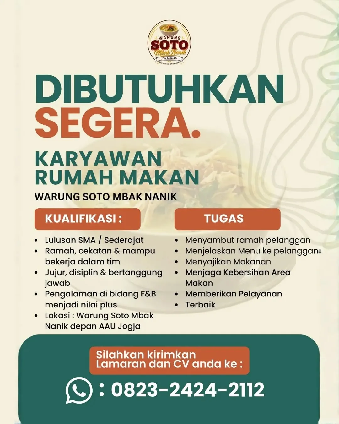 Logo Warung Soto Mbak Nanik