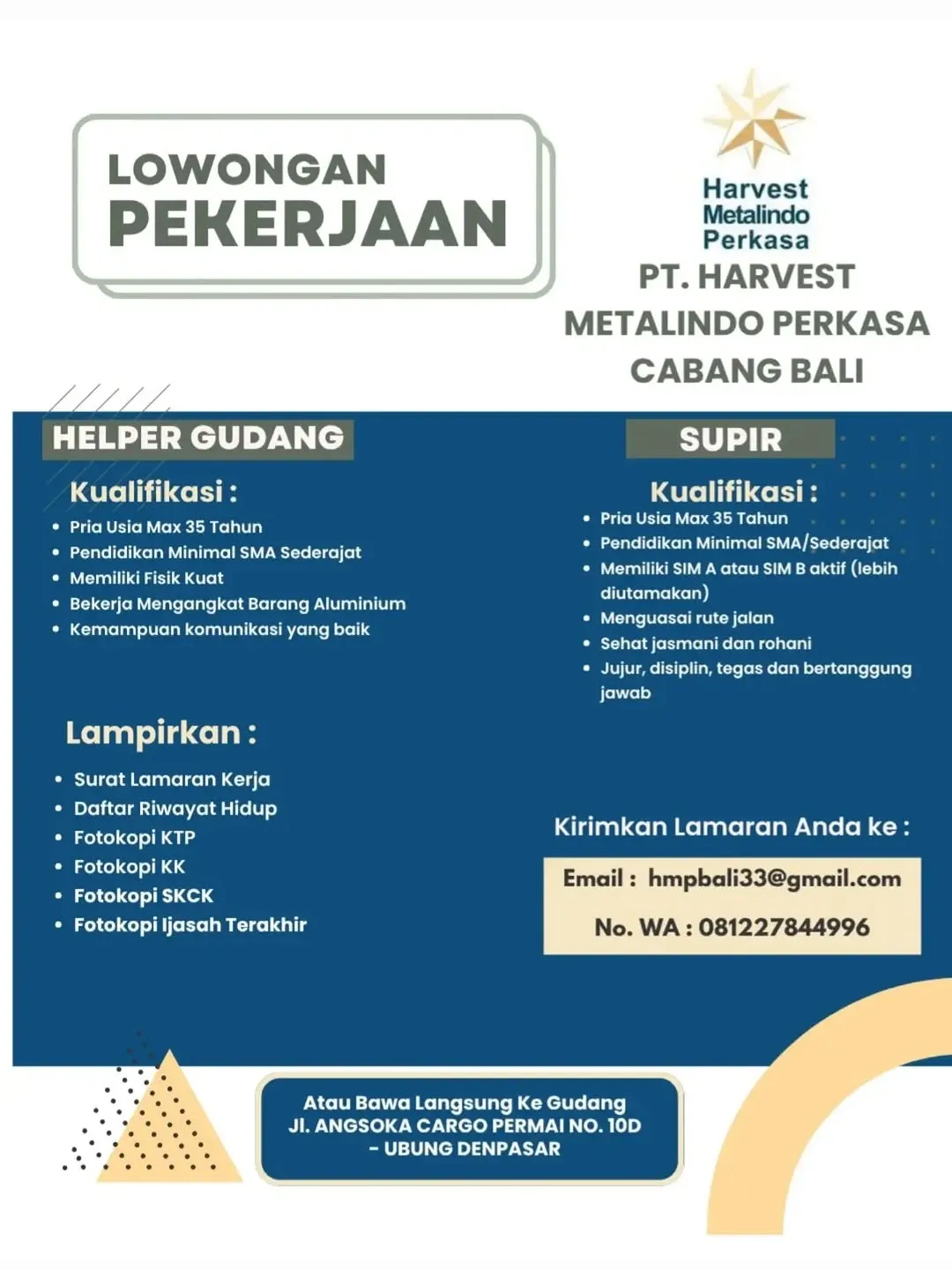 Logo PT. Harvest Metalindo Perkasa Cabang Bali