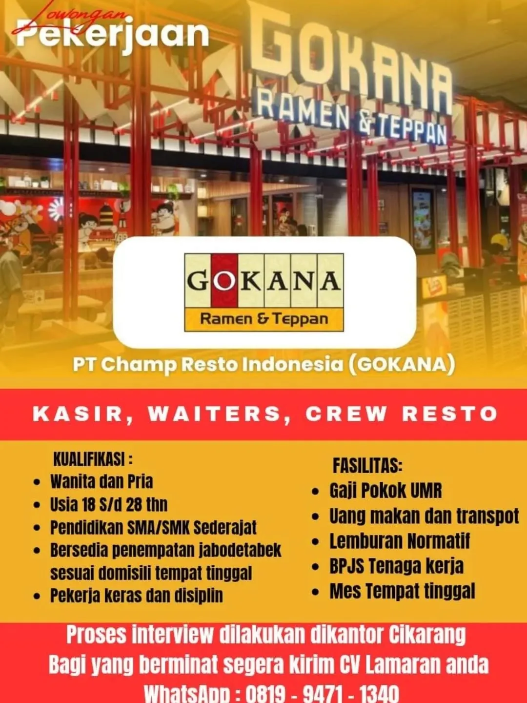Logo PT Champ Resto Indonesia (GOKANA)