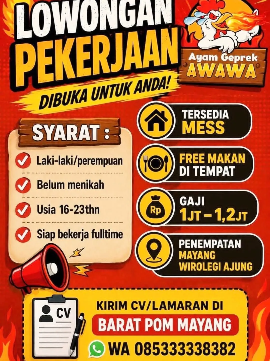 Logo Ayam Geprek AWAWA
