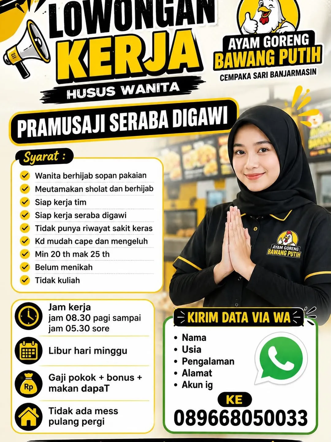Logo Ayam Goreng Bawang Putih Cempaka Sari Banjarmasin