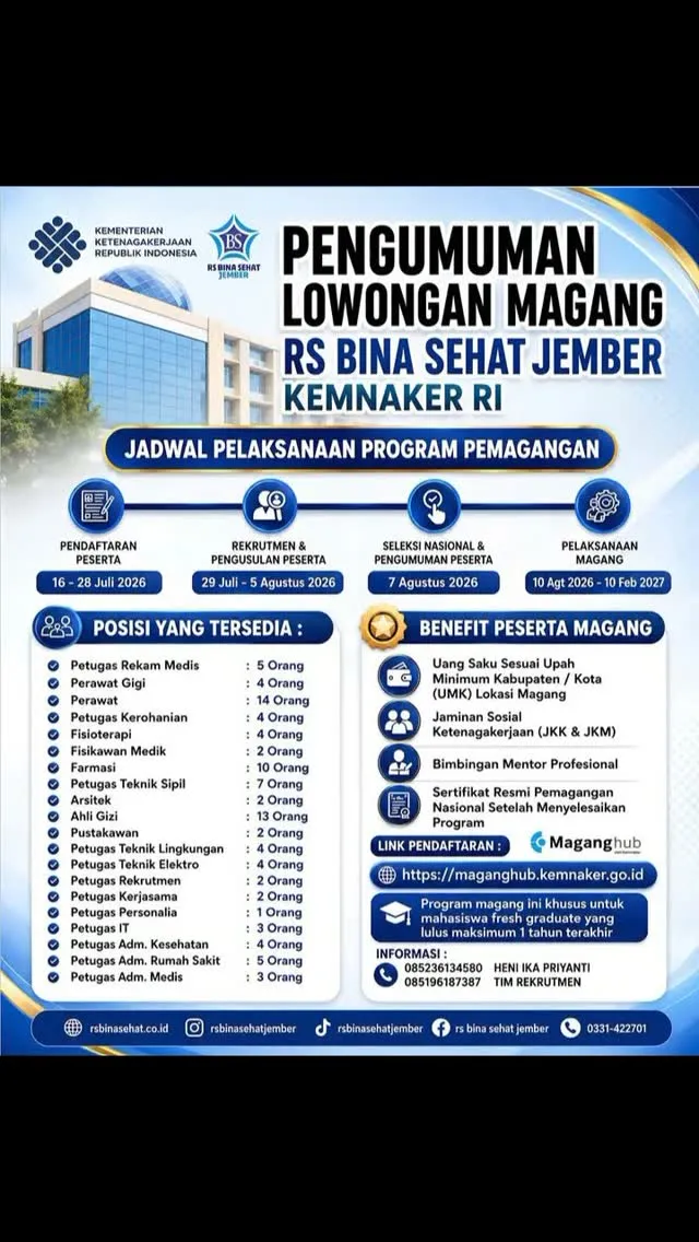 Logo RS Bina Sehat Jember Kemnaker RI