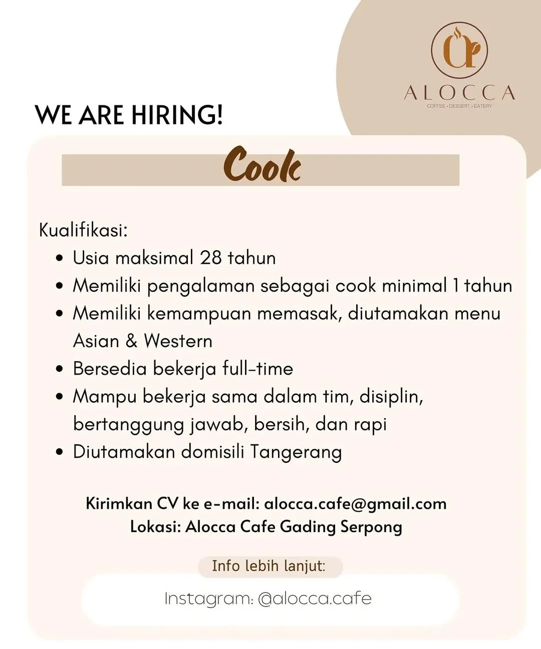 Logo Alocca Coffee Dessert Eatery