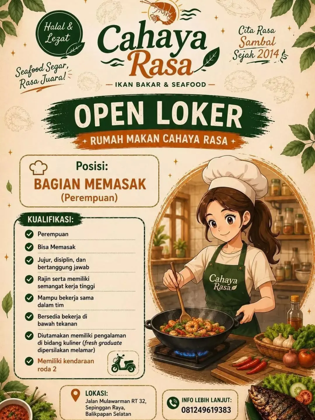 Logo Rumah Makan Cahaya Rasa