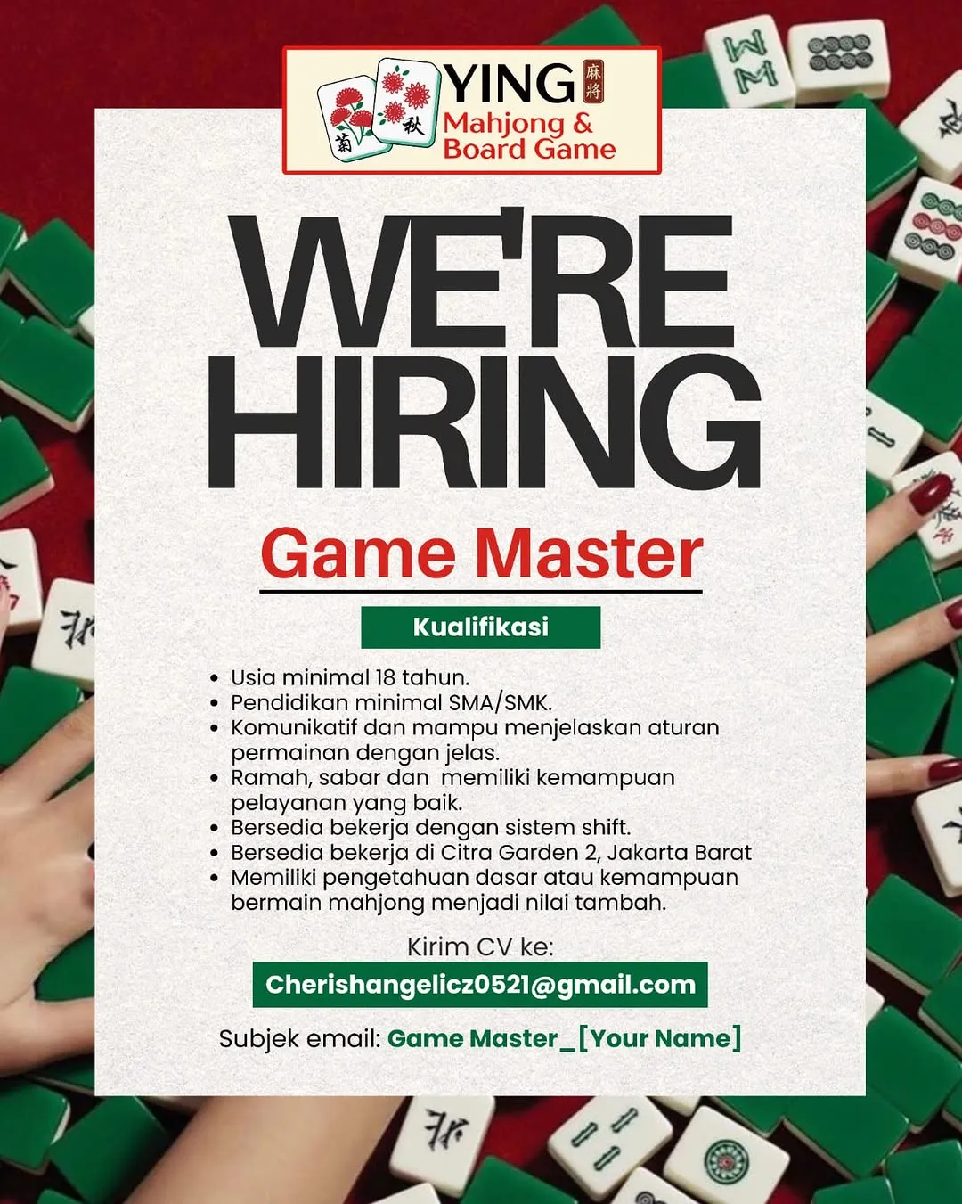 Logo YING Mahjong & Board Game