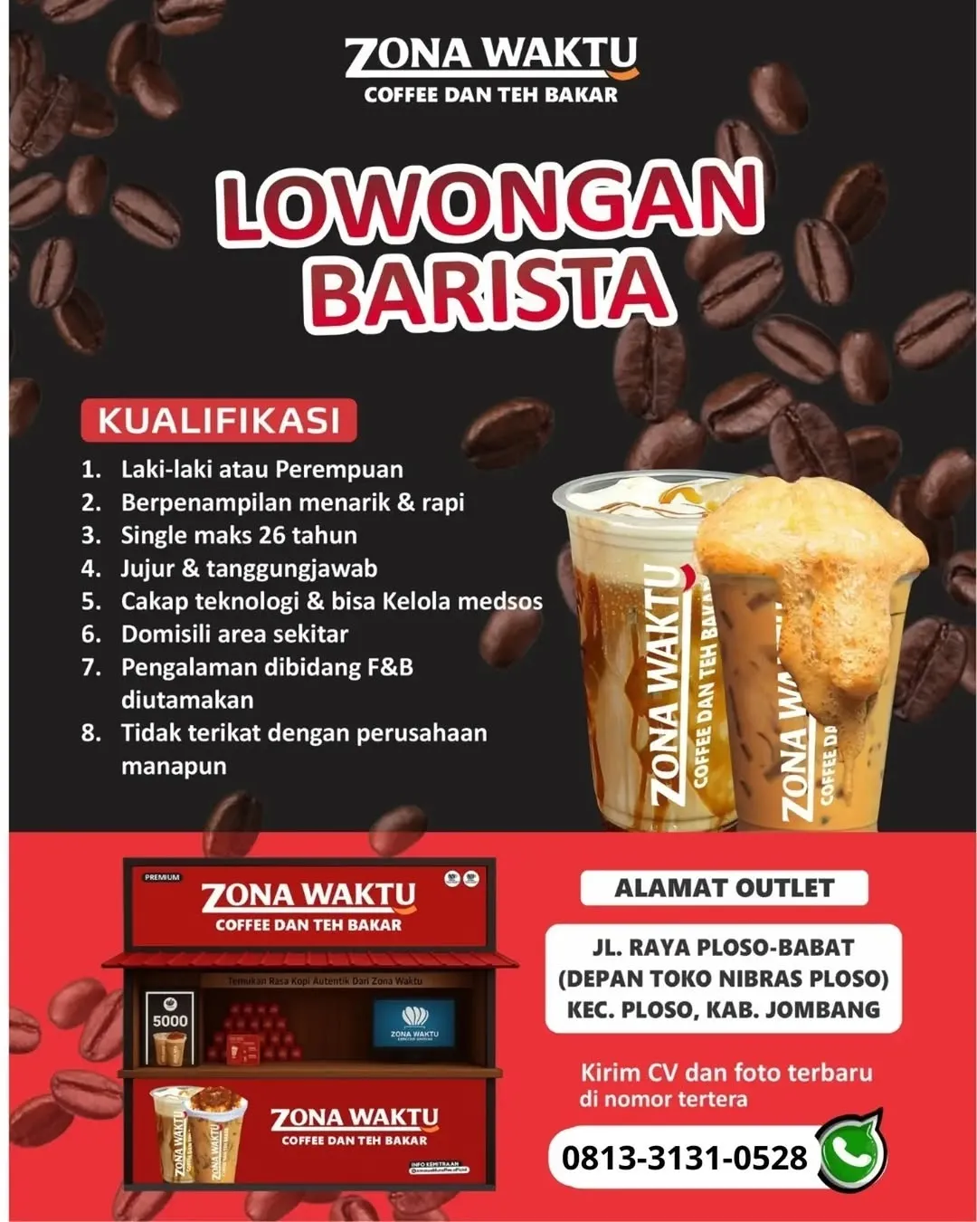 Logo Zona Waktu Coffee dan Teh Bakar