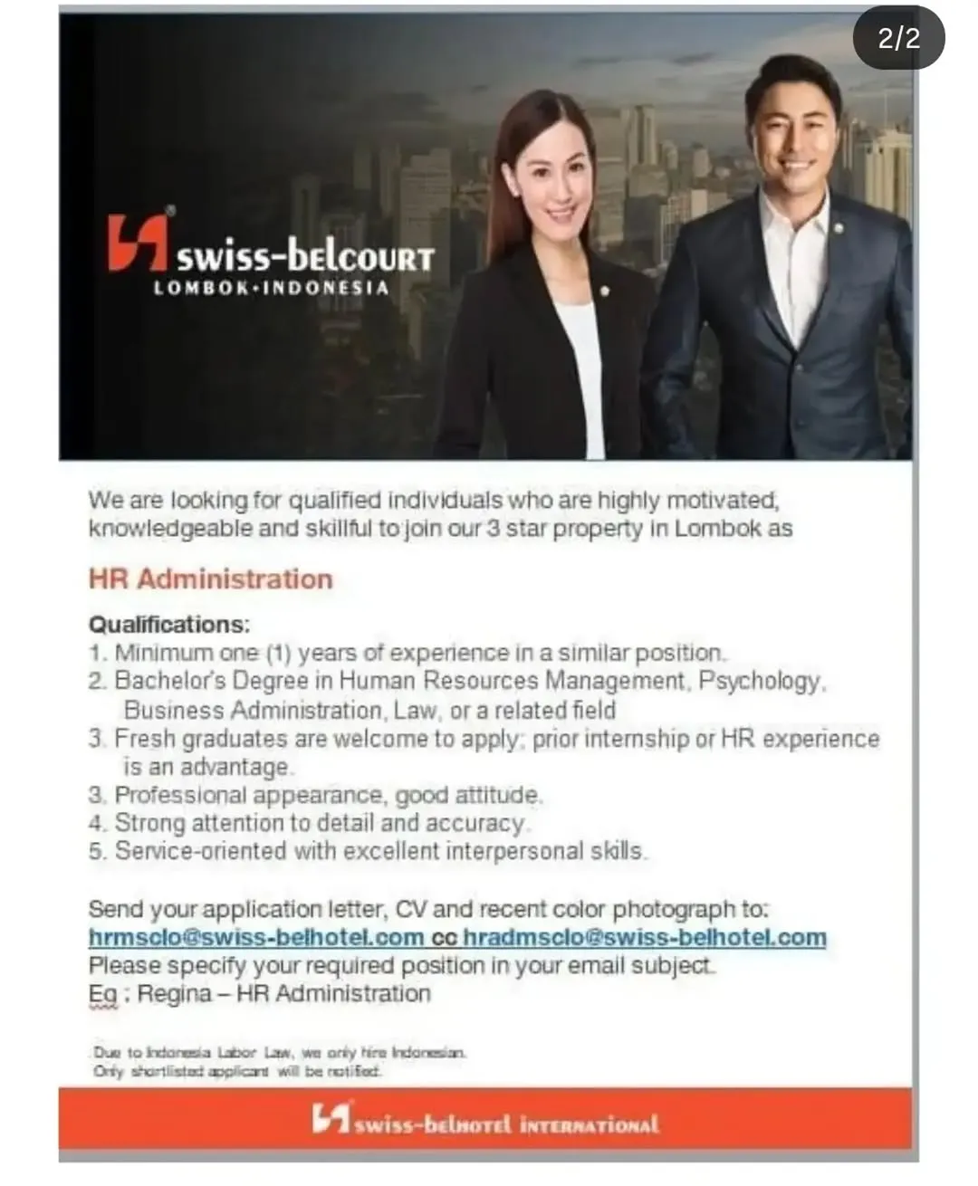 Logo Swiss-Belcourt Lombok Indonesia