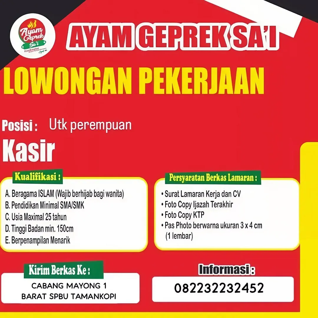 Logo Ayam Geprek Sa'i