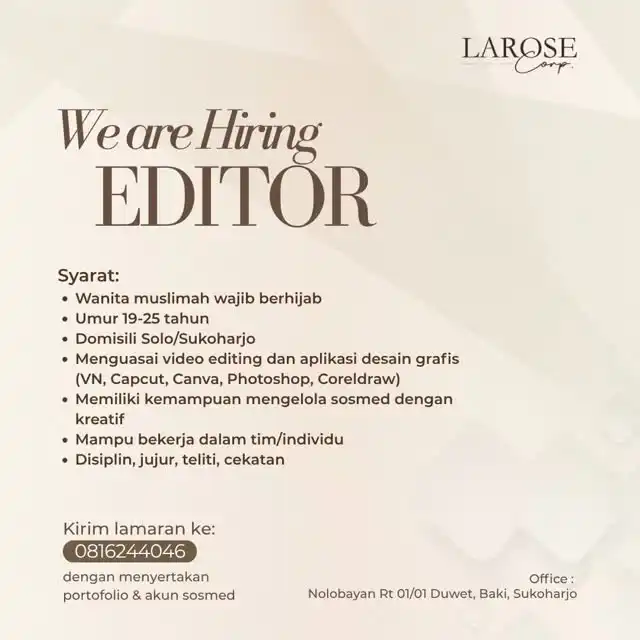 Logo LAROSE Corp.