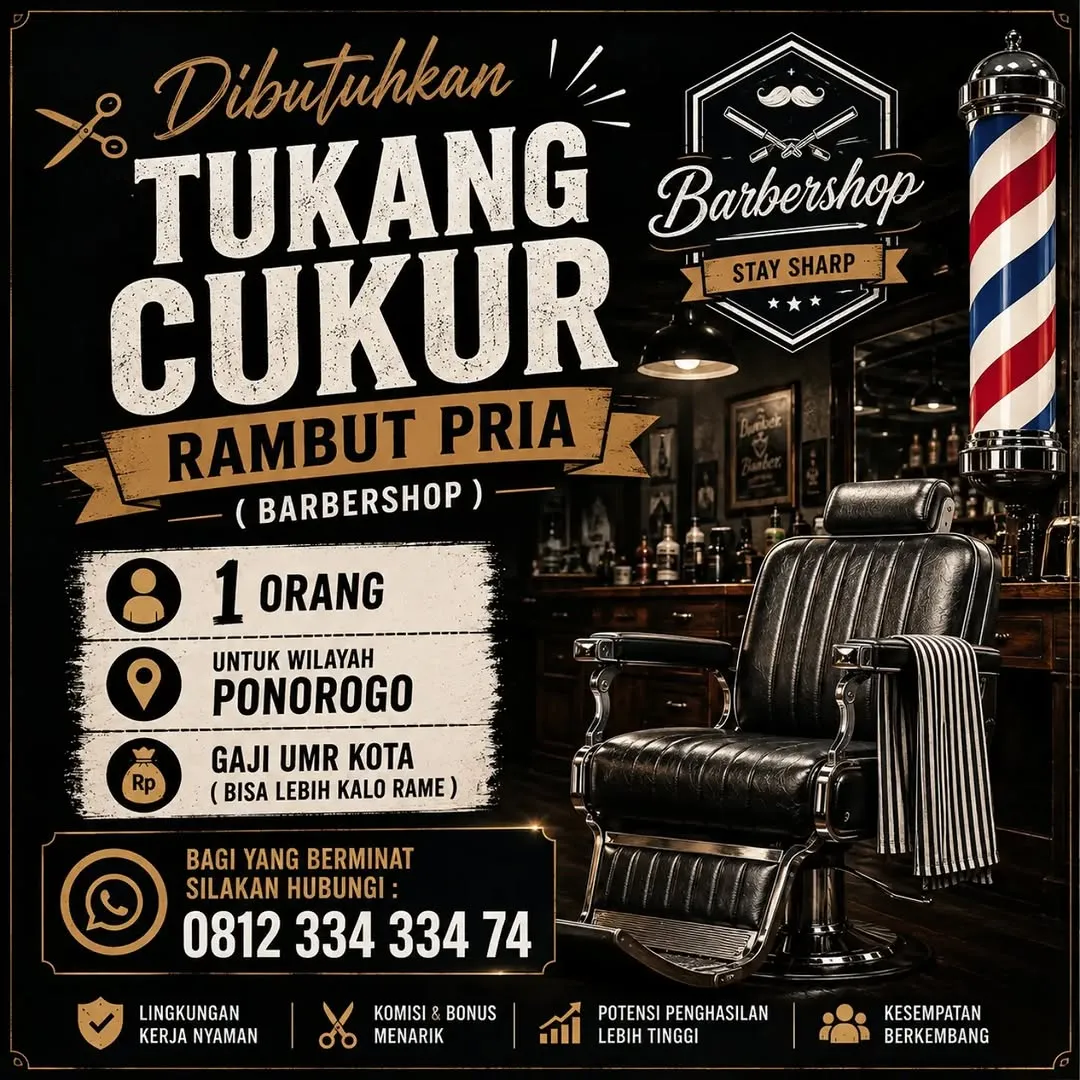 Logo Barbershop Ponorogo