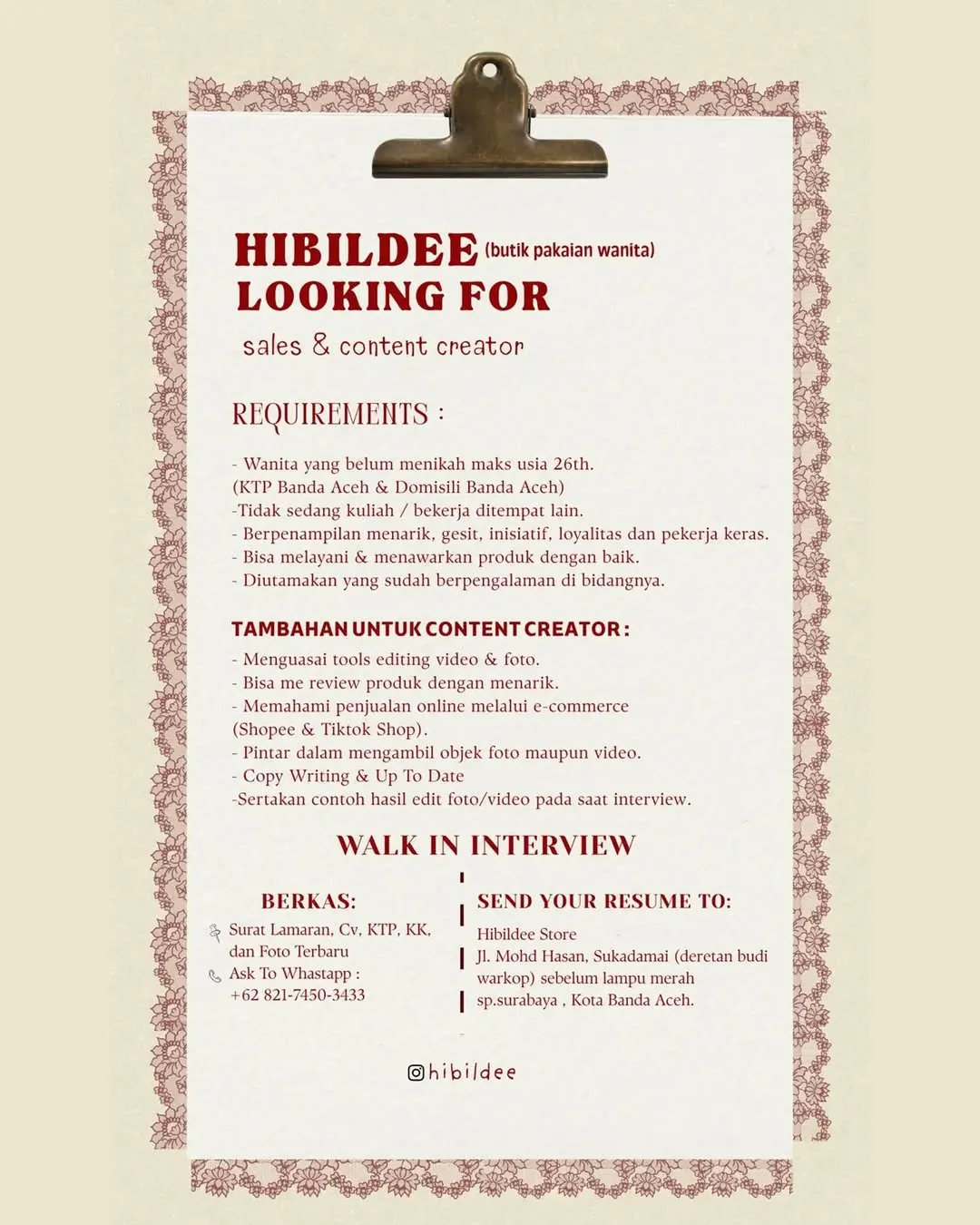 Logo Hibildee Store