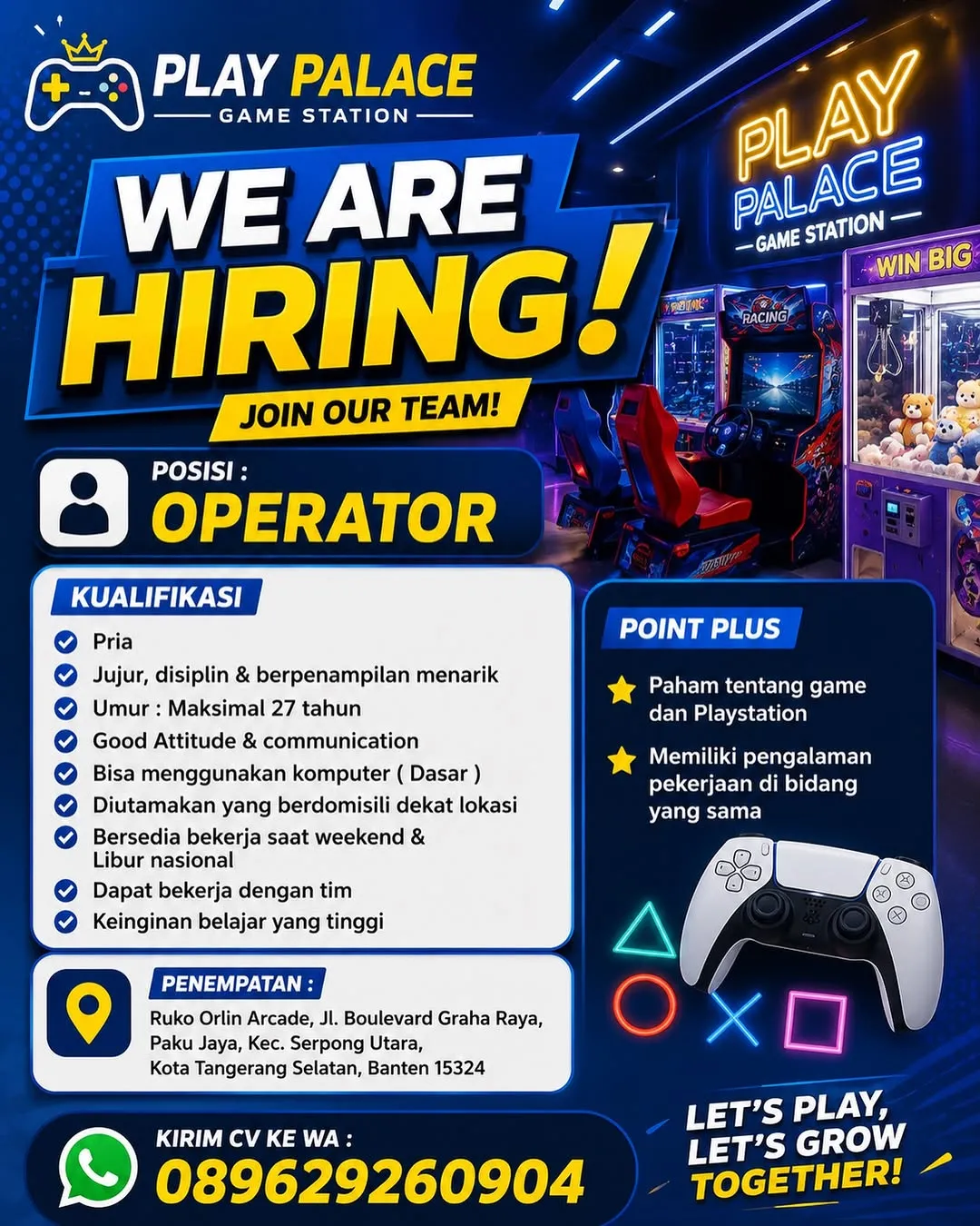 Logo Play Palace Game Station
