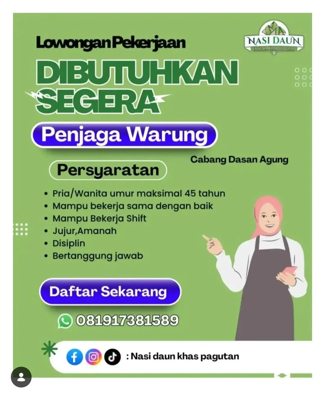 Logo Nasi Daun Khas Pagutan