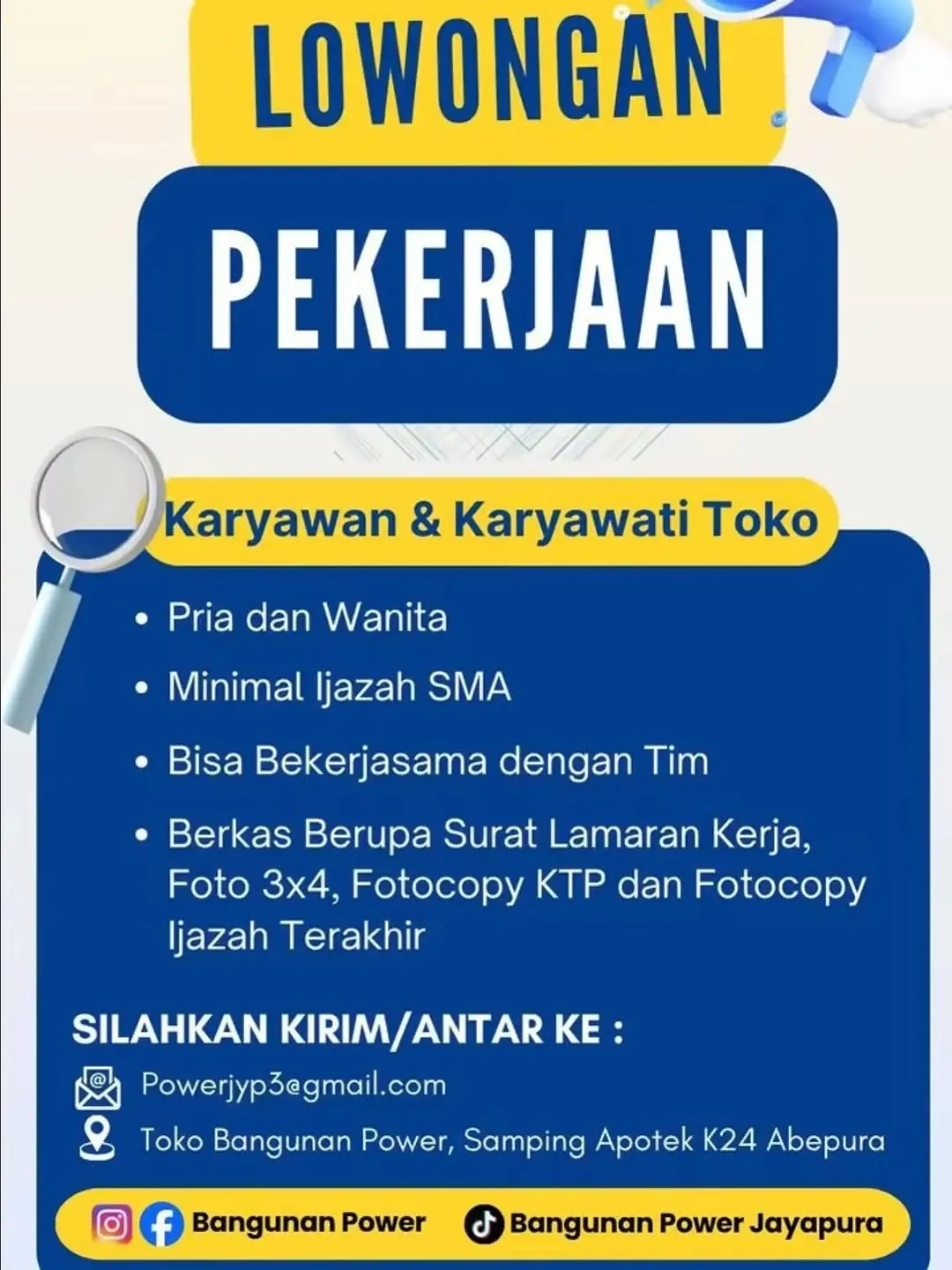 Logo Toko Bangunan Power