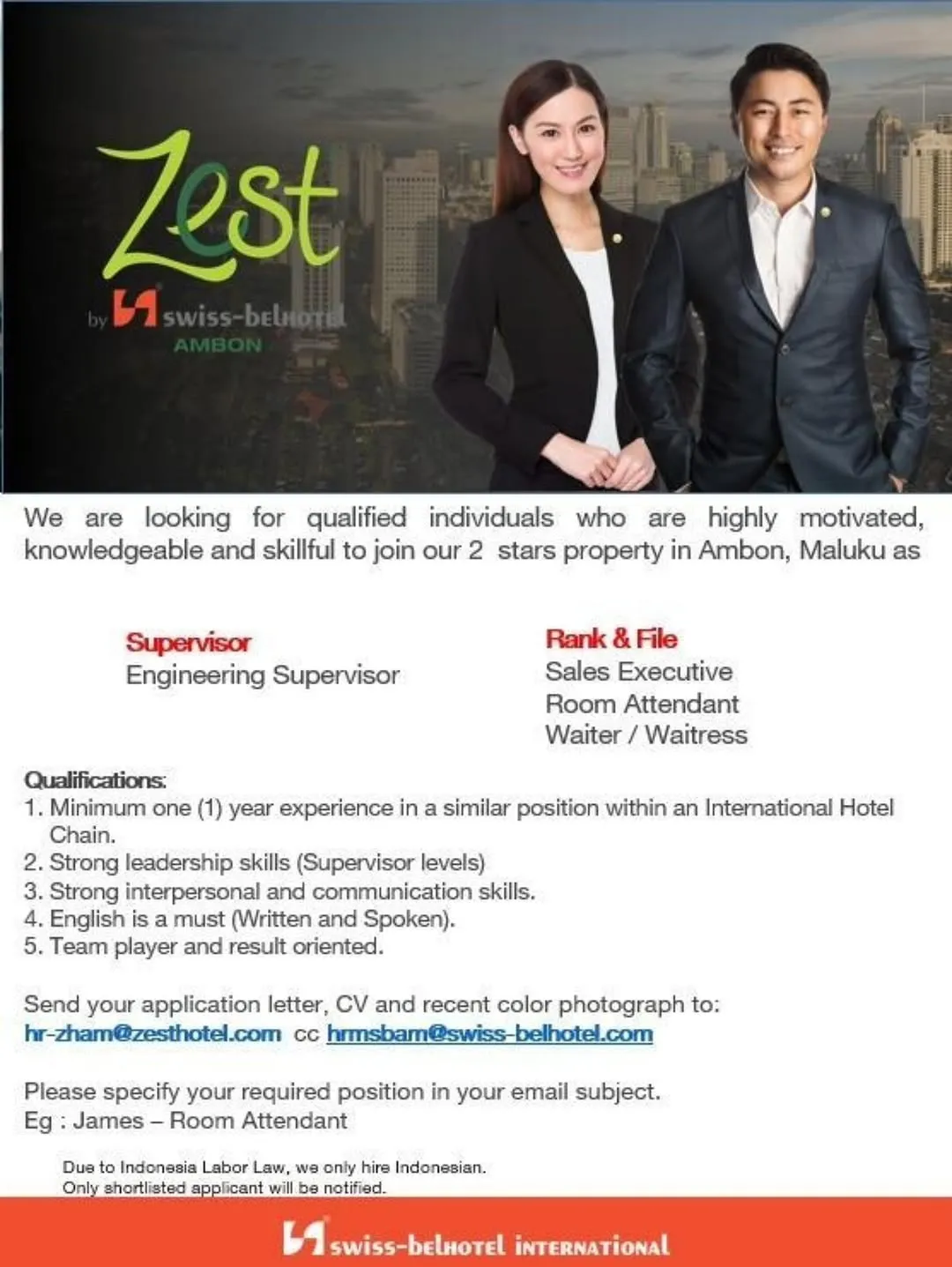 Logo Zest by Swiss-Belhotel Ambon
