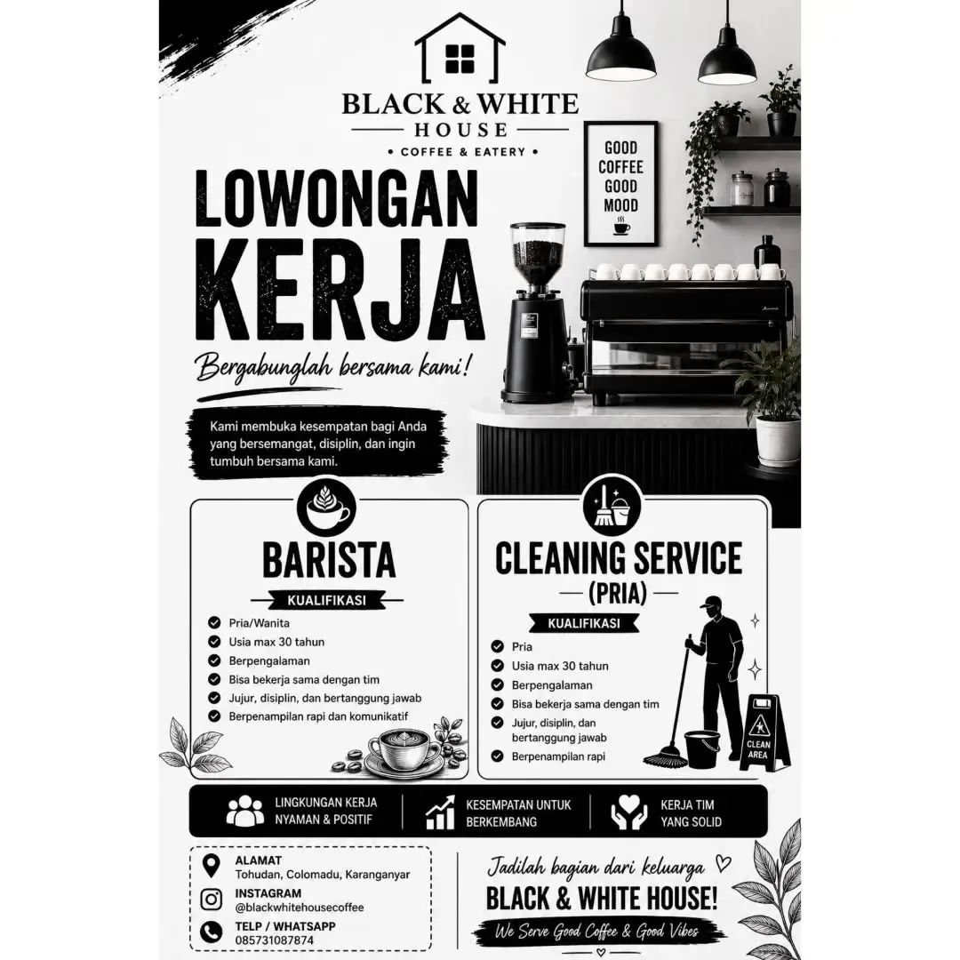 Logo Black & White House - Coffee & Eatery
