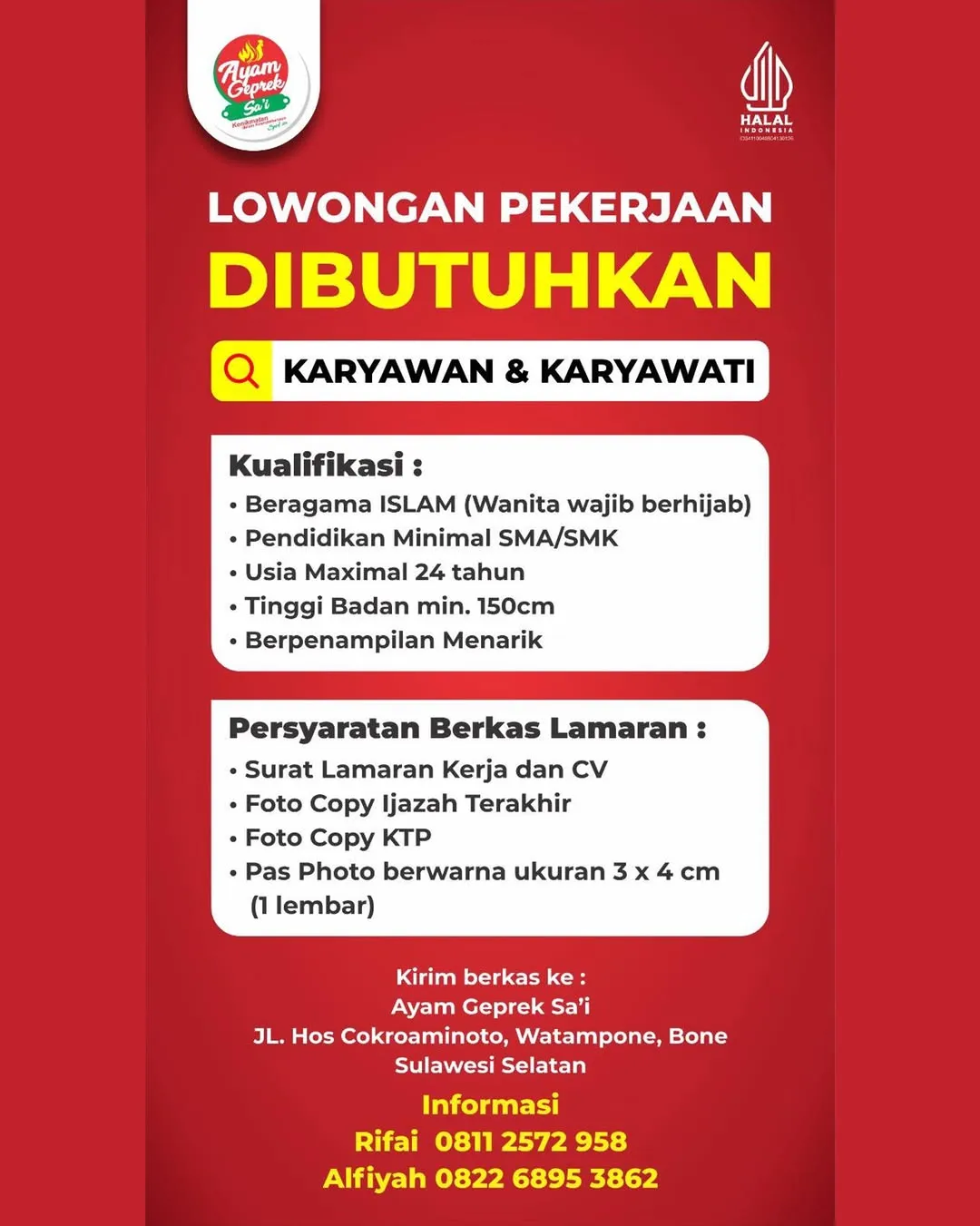 Logo Ayam Geprek Sa'i
