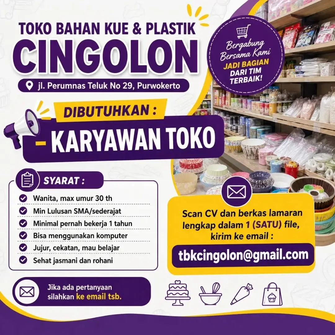 Logo Toko Bahan Kue & Plastik Cingolon