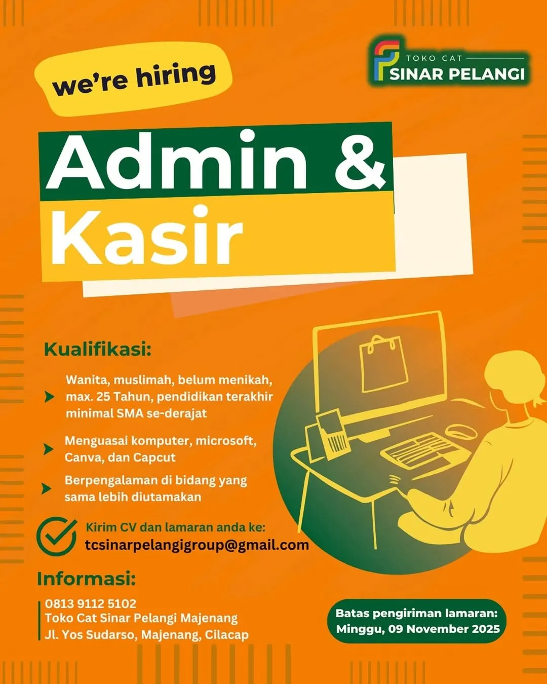 Logo Toko Cat Sinar Pelangi