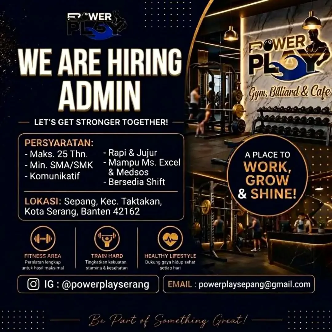 Logo Power Play Gym, Billiard & Cafe