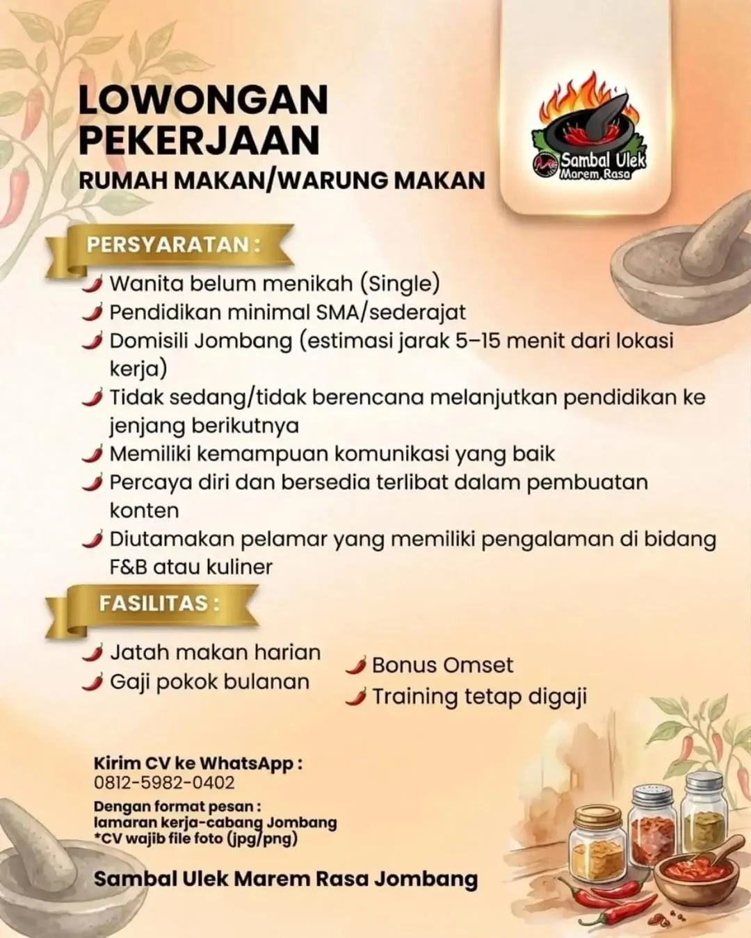 Logo Sambal Ulek Marem Rasa Jombang