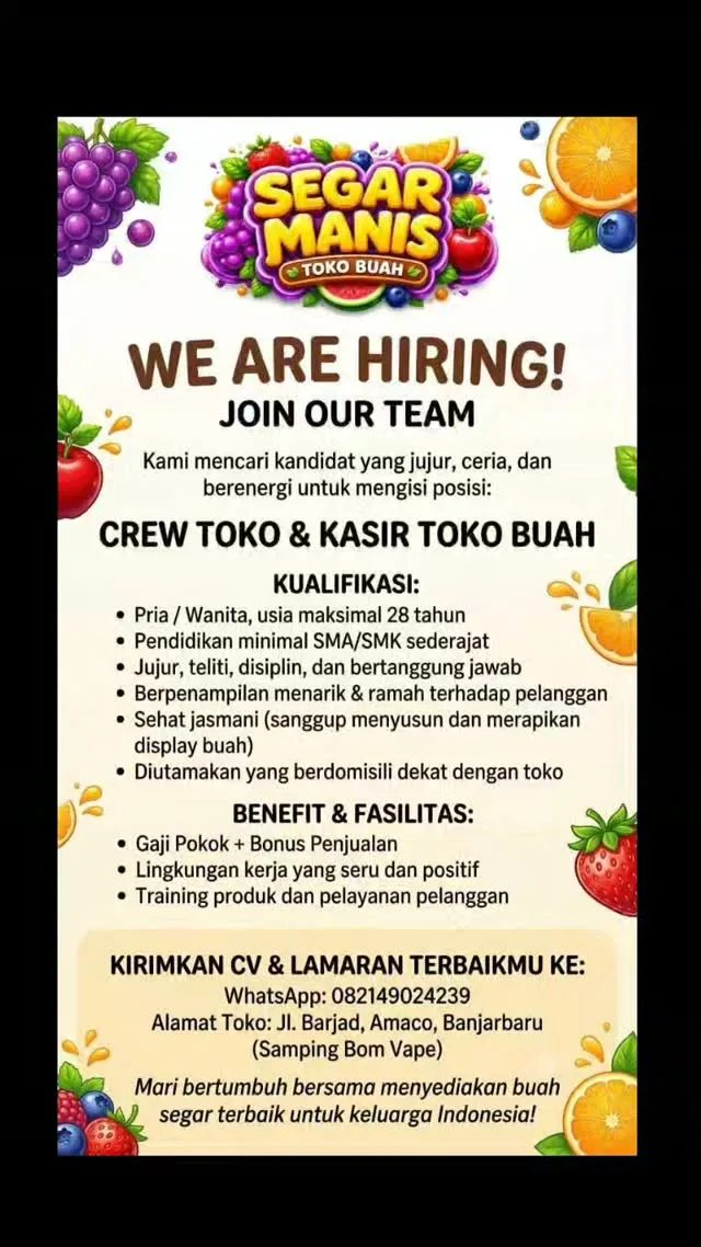 Logo Segar Manis Toko Buah