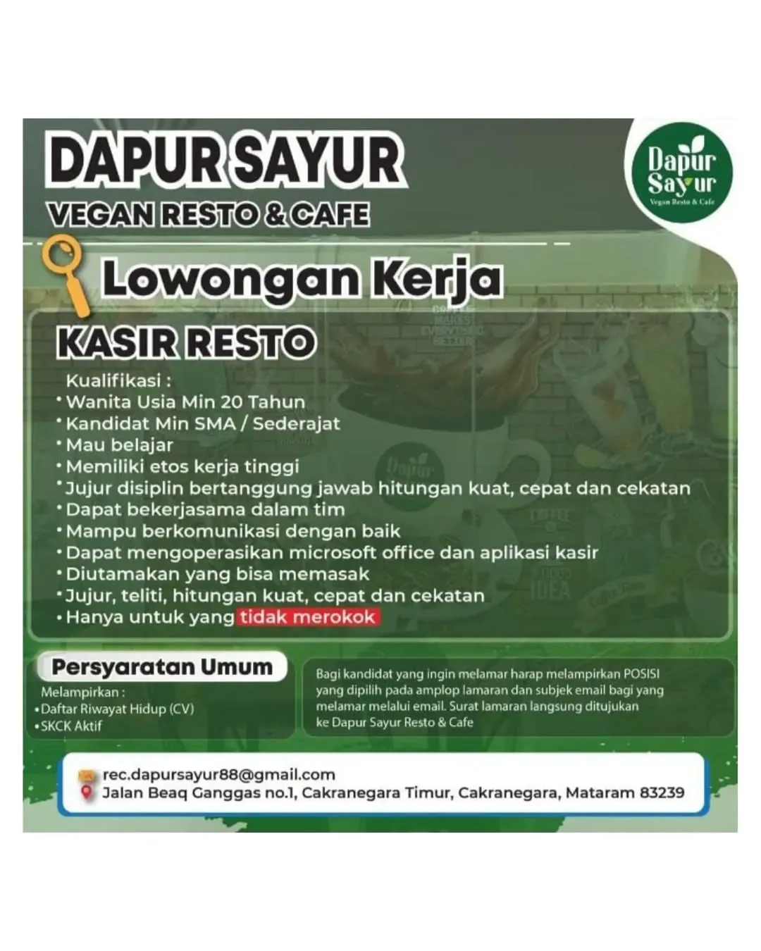 Logo Dapur Sayur Vegan Resto & Cafe