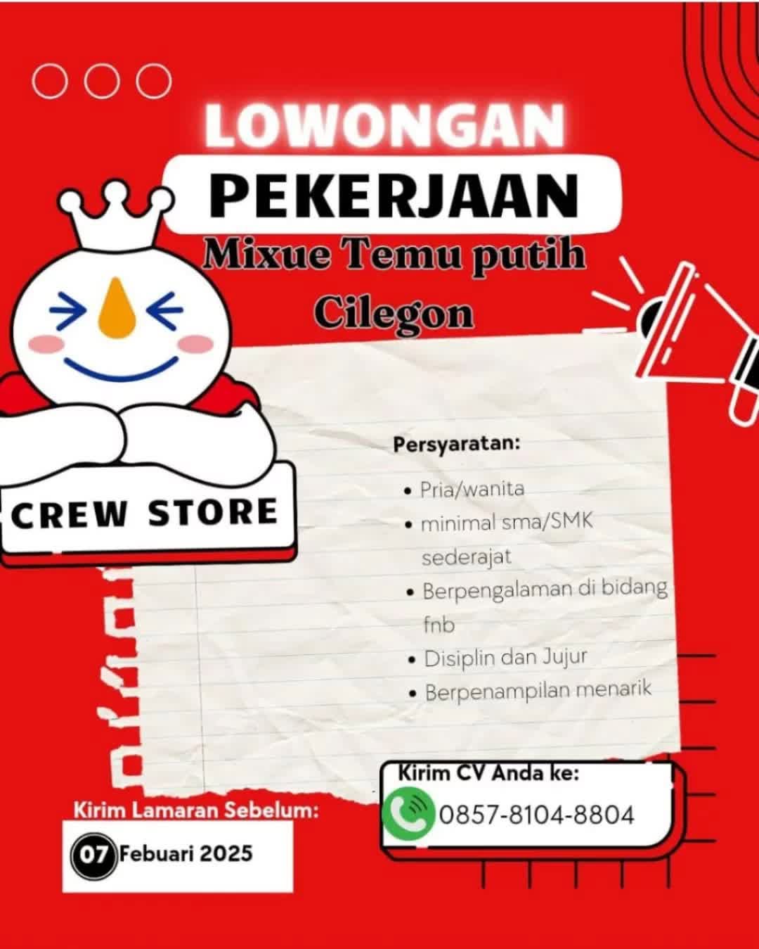 Logo Mixue Temu putih