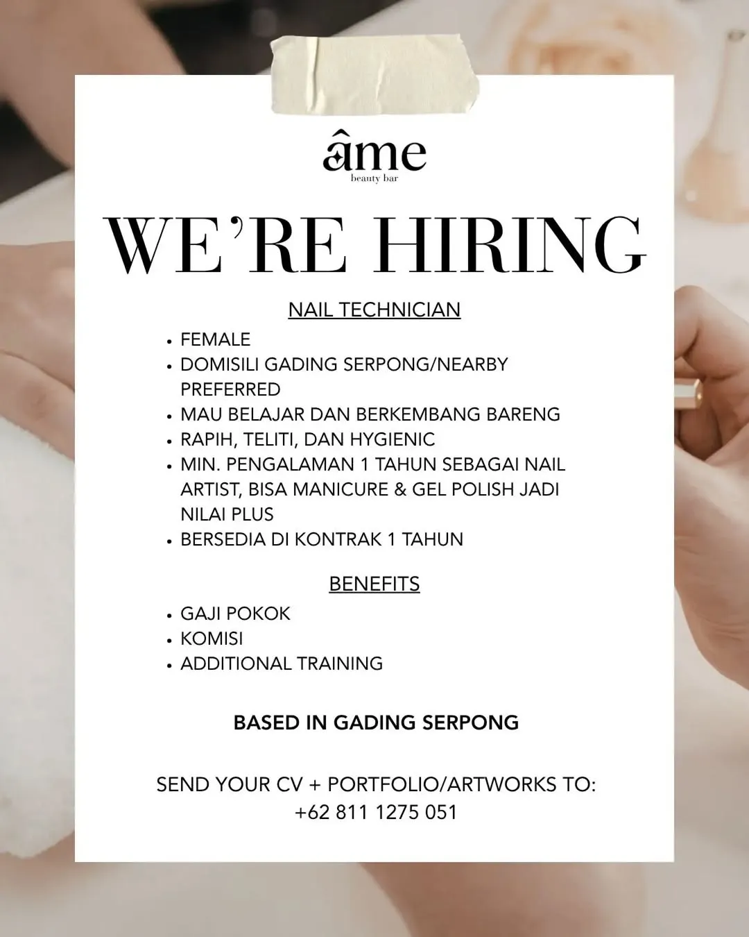 Logo ame beauty bar