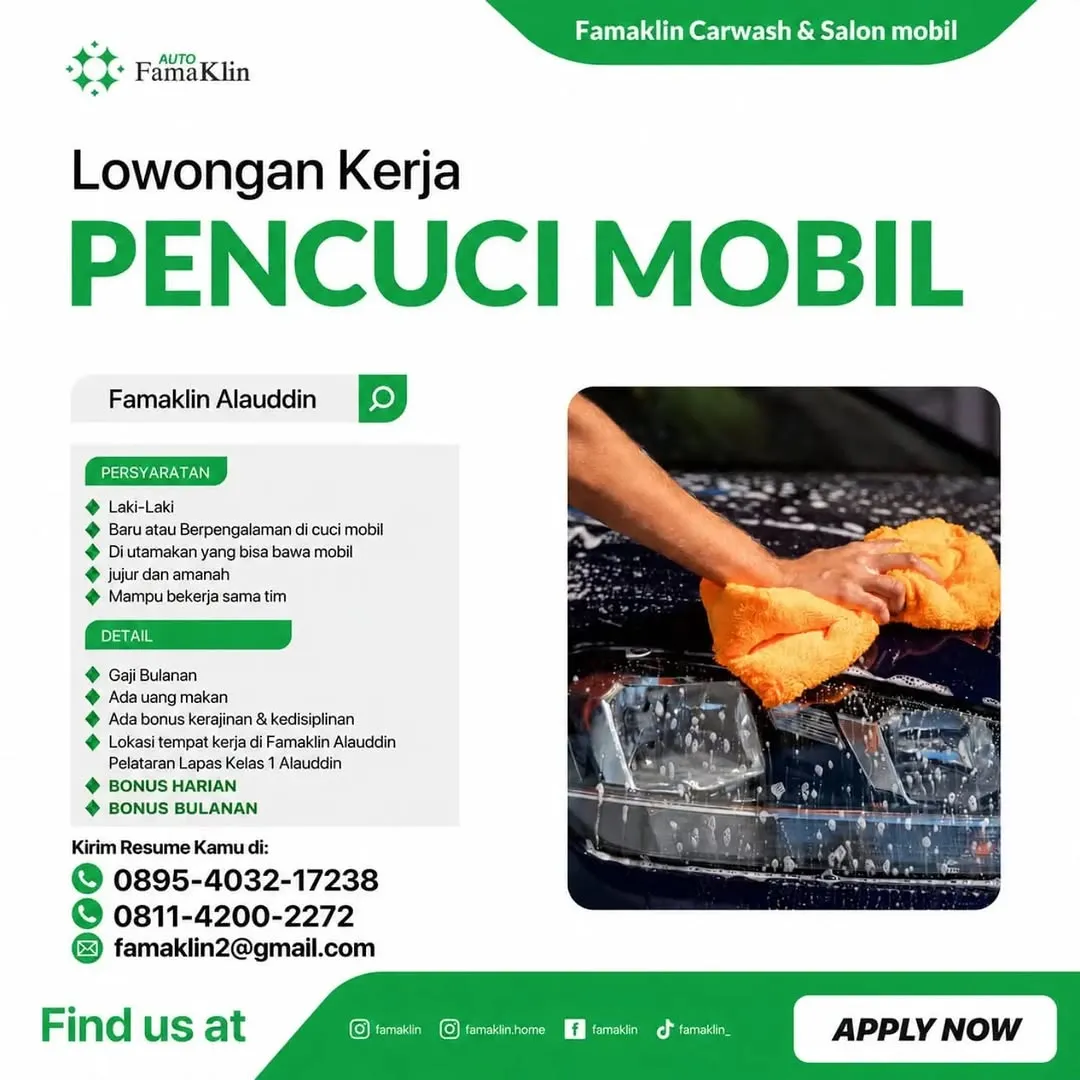 Logo Famaklin Carwash & Salon Mobil