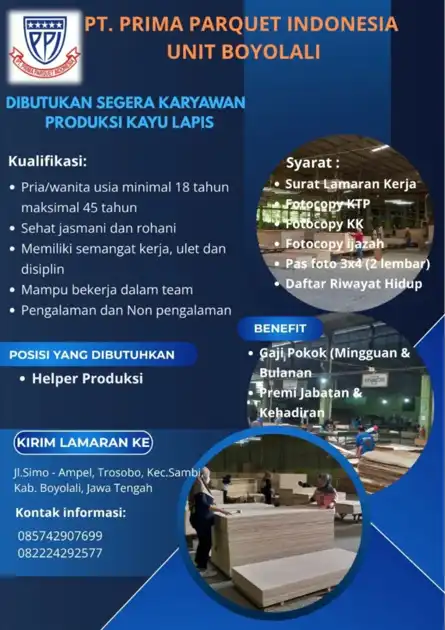 Logo PT. PRIMA PARQUET INDONESIA UNIT BOYOLALI
