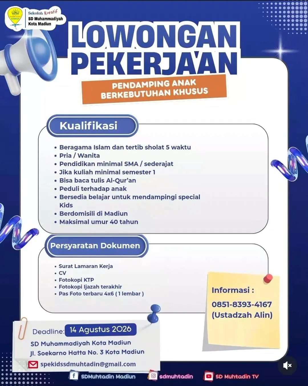 Logo SD Muhammadiyah Kota Madiun
