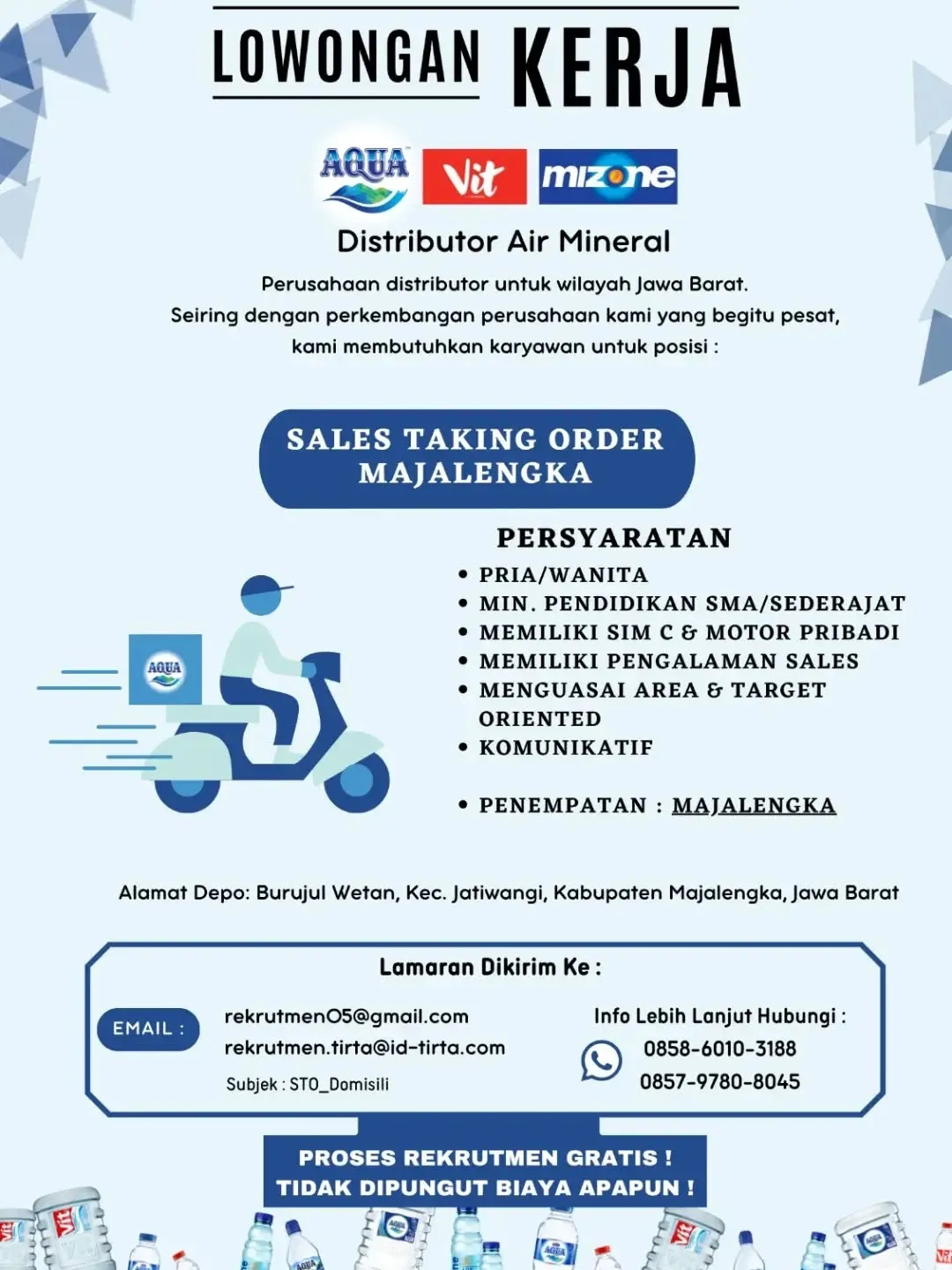 Logo Distributor Air Mineral AQUA | VIT | Mizone