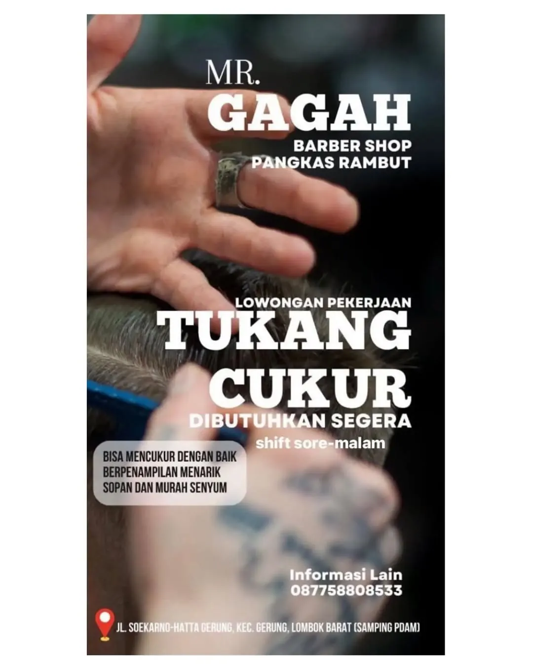Logo MR. GAGAH BARBER SHOP PANGKAS RAMBUT