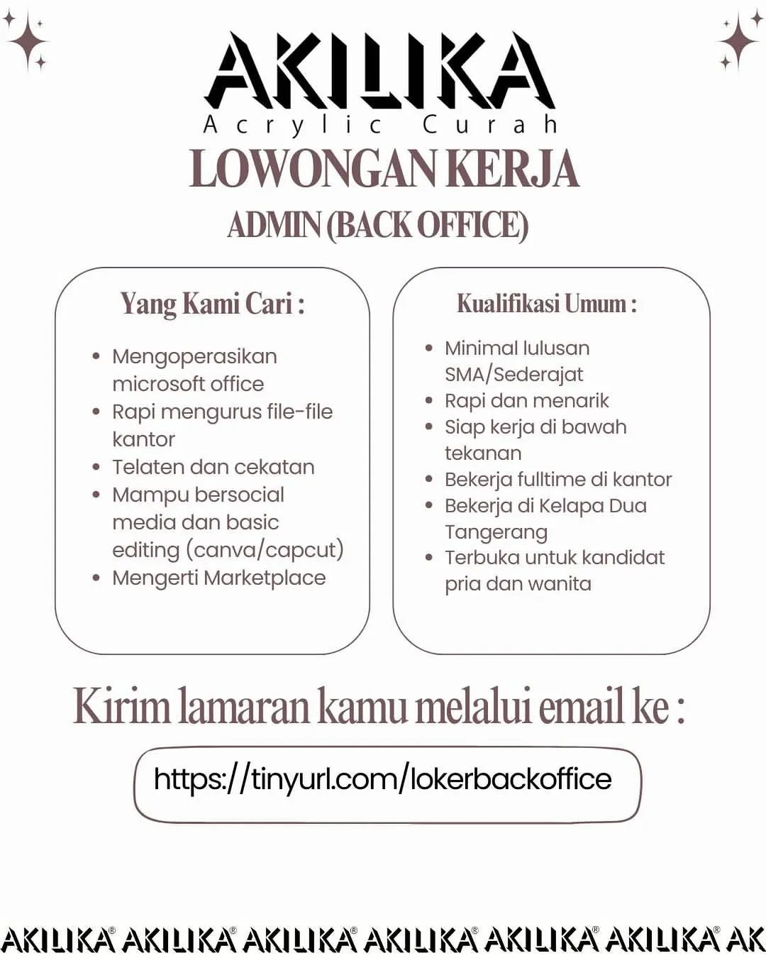 Logo Akilika Acrylic Curah