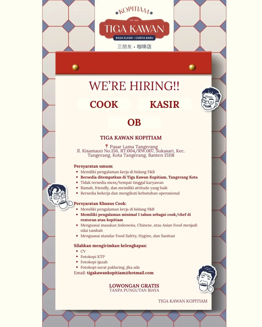 Logo Tiga Kawan Kopitiam