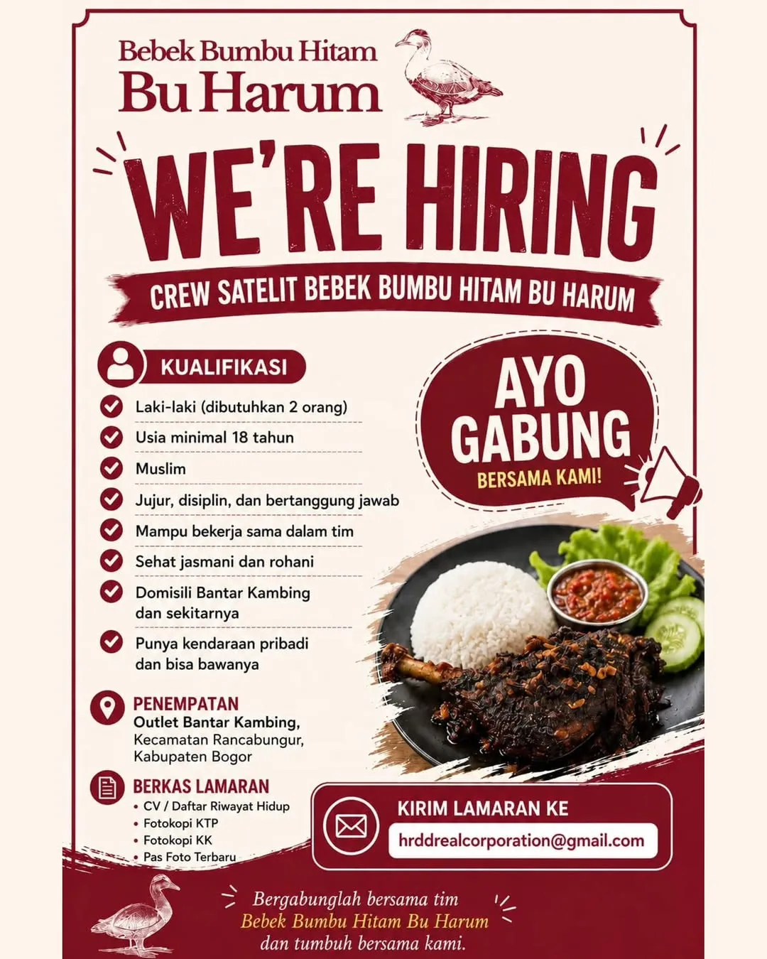 Logo Bebek Bumbu Hitam Bu Harum