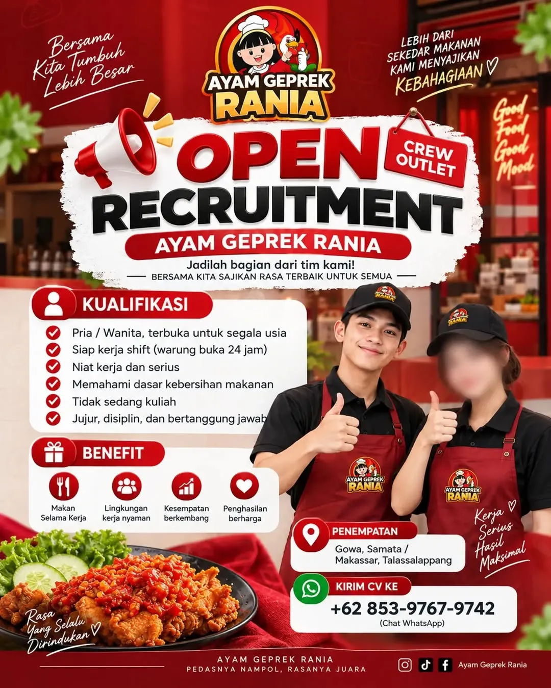 Logo Ayam Geprek Rania