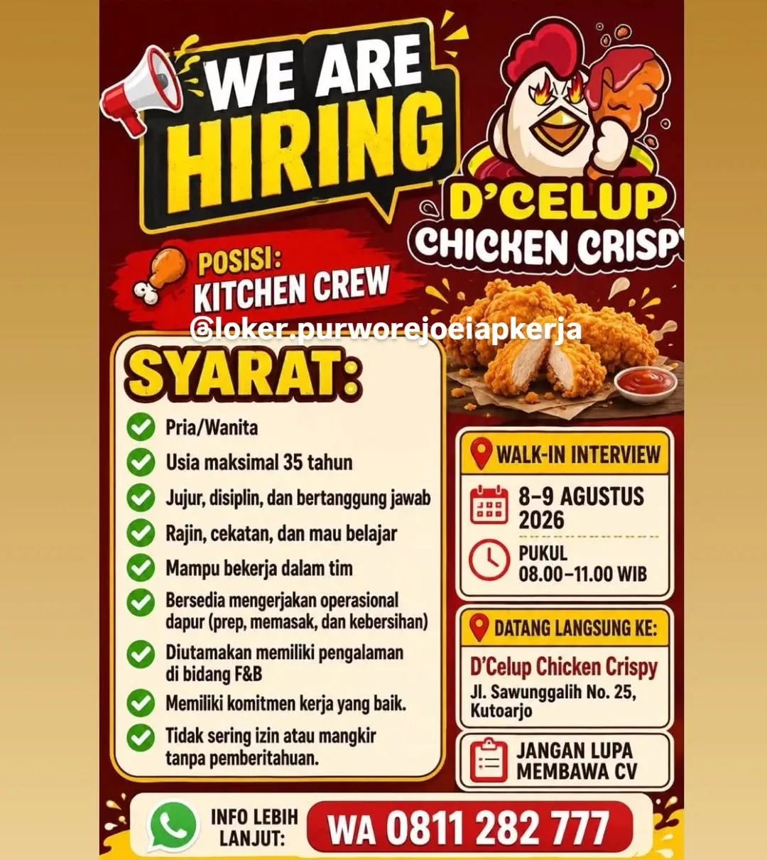 Logo D'Celup Chicken Crisp