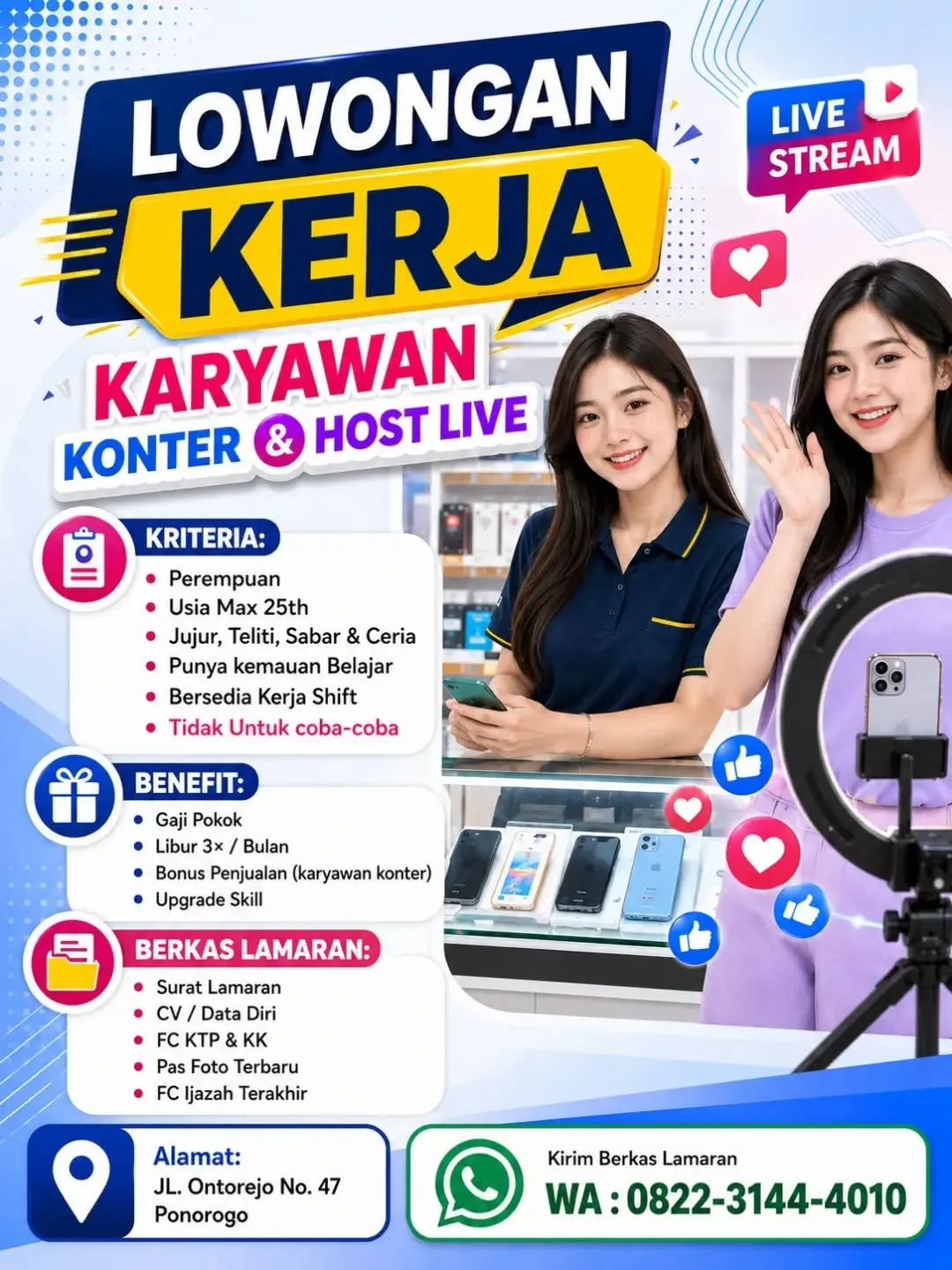 Logo Karyawan Konter & Host Live