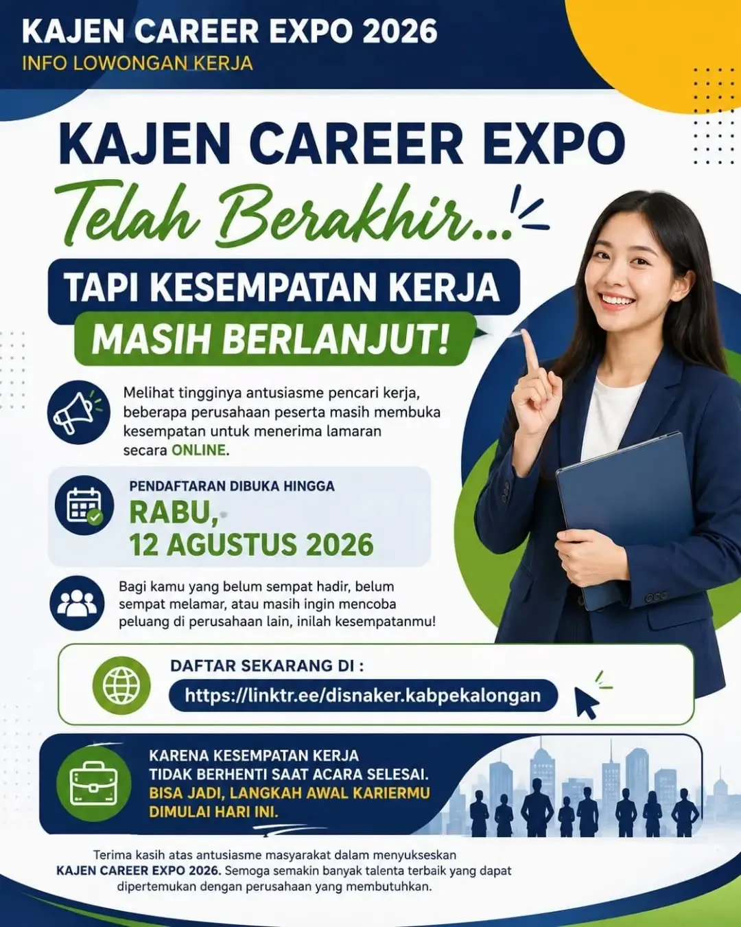 Logo Disnaker Kabupaten Pekalongan (Kajen Career Expo 2026)